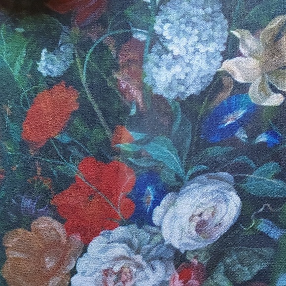 Dolls Kill dELiA*s NWT Green Multicolored Floral Mesh Handkerchief Skirt M - Picture 3 of 8